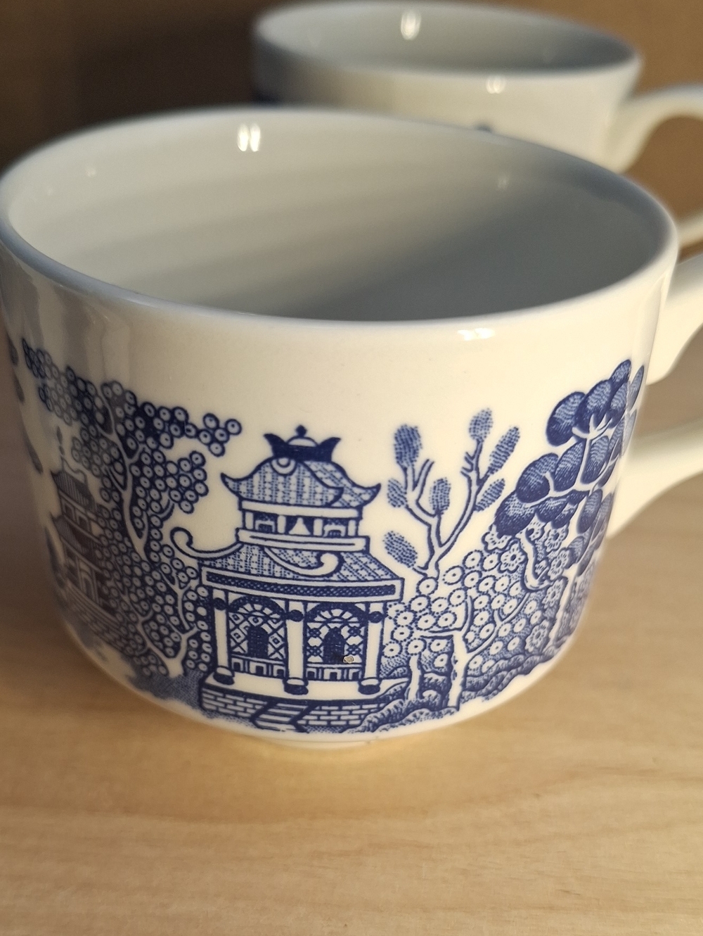 Vintage Churchill Blue Willow Coffee/Tea Cup Made In England Set Of 4 - Picture 14 of 15
